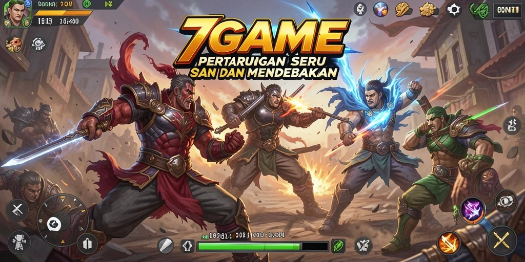 Tampilan gameplay action yang mendebarkan di 7GAME.