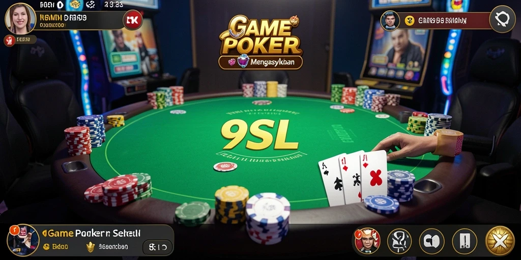 Tangkapan layar gameplay Poker yang mendebarkan di 9SL.