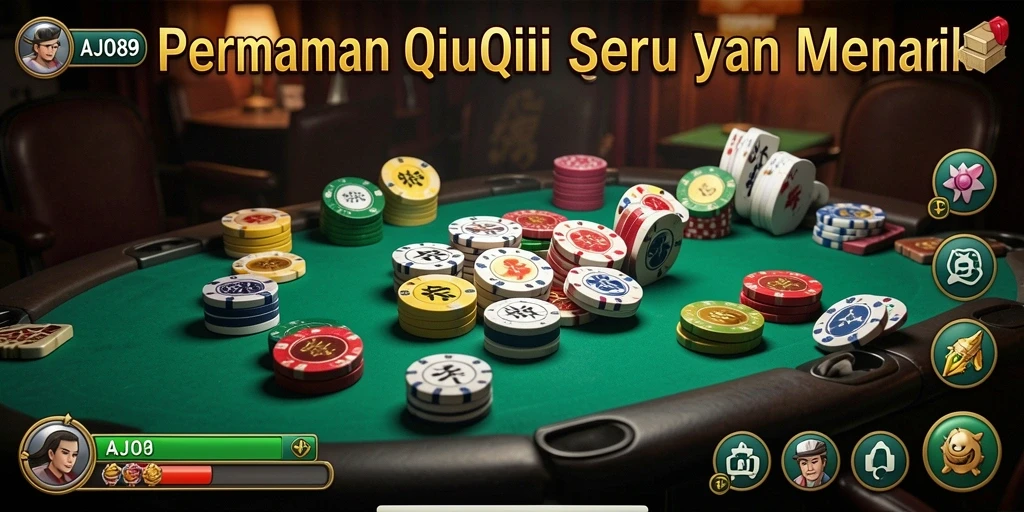 Screenshot saat bermain QiuQiu AJO89 yang seru.