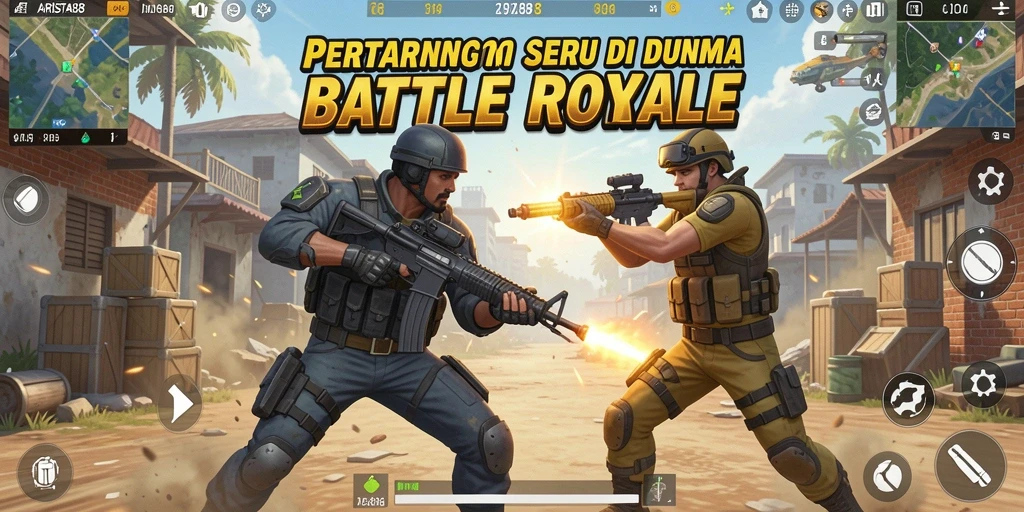 Gameplay ARISTA88 yang mendebarkan dalam pertarungan Battle Royale.