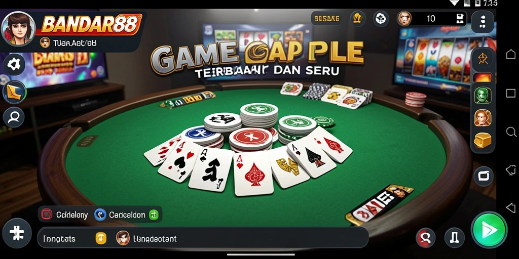 Screenshot BANDAR88 menampilkan keseruan gameplay Gaple.
