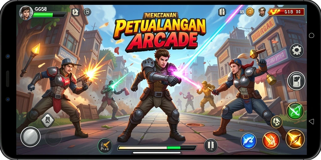 Screenshot G668 menampilkan aksi gameplay Arcade yang seru dan menegangkan.
