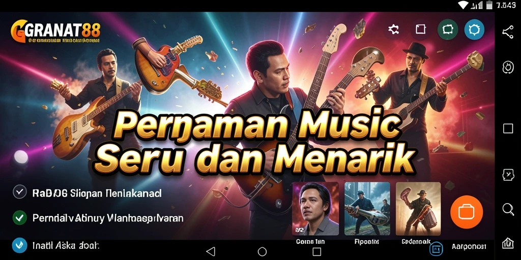 Screenshot gameplay GRANAT88 menampilkan aksi seru dan tantangan musik.