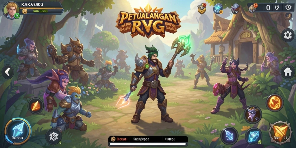 Tangkapan layar KAKA303 menampilkan aksi seru dalam pertarungan RPG.