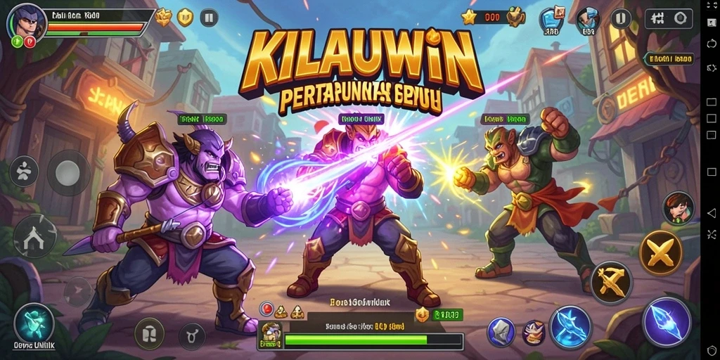 Gambaran pertarungan seru di KILAUWIN dengan karakter yang kuat.