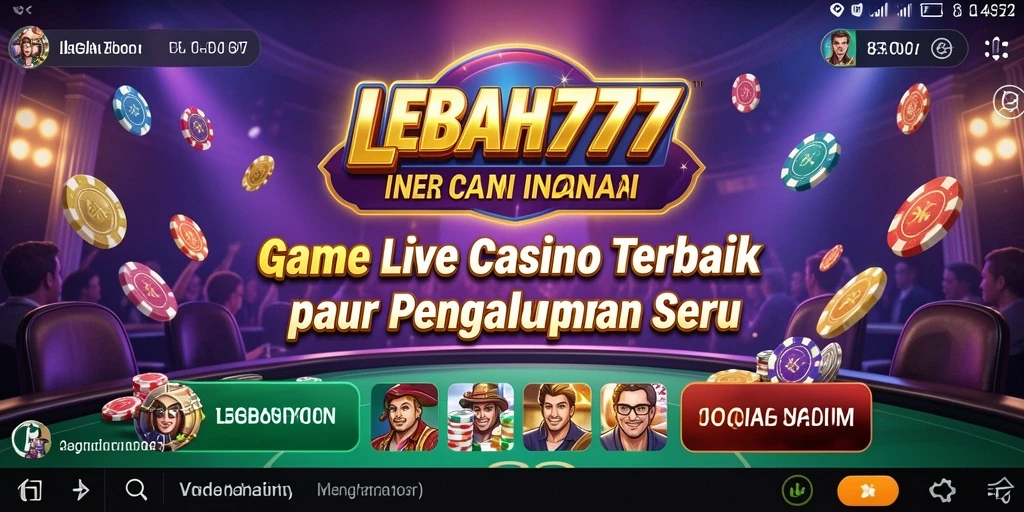Gameplay seru di LEBAH777 dengan dealer langsung dan suasana menyerupai kasino.
