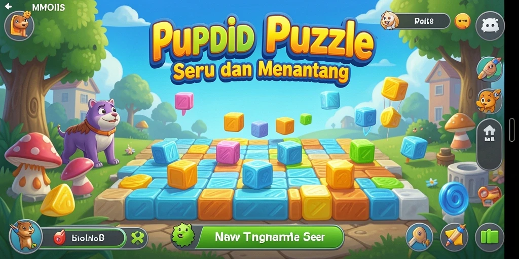 Screenshot menunjukkan gameplay menarik MPOID dalam menyelesaikan puzzle.