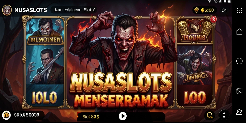 Gambaran gameplay NUSASLOTS penuh ketegangan dan elemen menyeramkan.