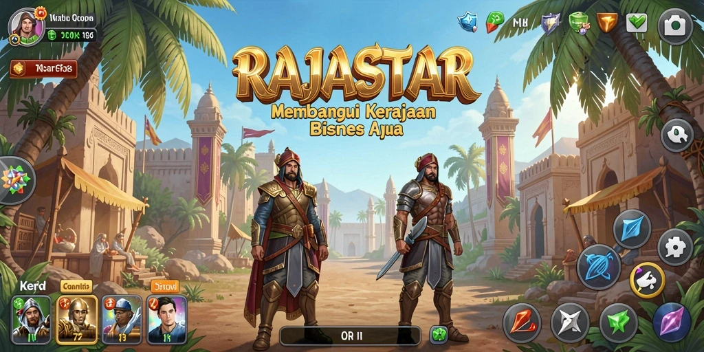 Tampilan antarmuka gameplay Tycoon yang menarik.