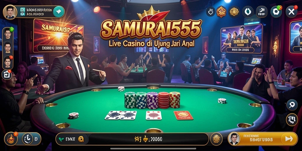 Tampilan menarik dari gameplay Live Casino di SAMURAI555.
