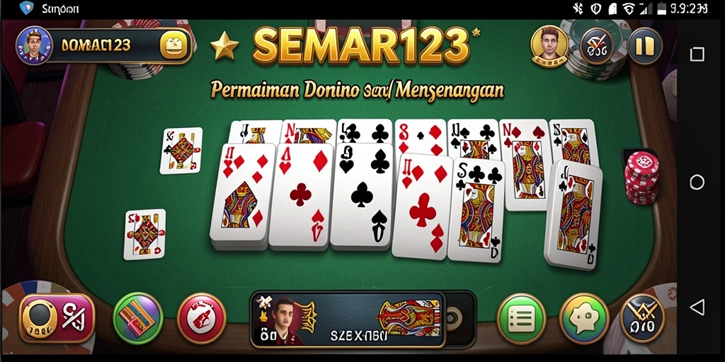 Screenshot gameplay yang menampilkan serunya permainan Domino SEMAR123.